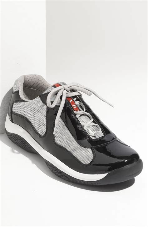 prada americas cup black and silver|Prada America's Cup sneakers black.